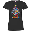 Elephant T-Shirt Elephant On Christmas Tree Led Light Bell Blue Elephant Gift Tee Shirt CustomCat