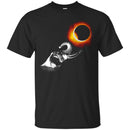Elephant T-Shirt Elephant Watching Eclipse Moon Over The Sun Dark Night Elephant Gift Tee Shirt CustomCat