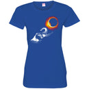 Elephant T-Shirt Elephant Watching Eclipse Moon Over The Sun Dark Night Elephant Gift Tee Shirt CustomCat