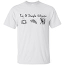 Elephant T-Shirt I'm A Simple Woman Coffee Cup Pizza Elephant Gift For Girl Tee Shirt CustomCat