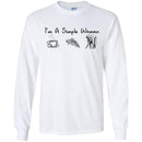 Elephant T-Shirt I'm A Simple Woman Coffee Cup Pizza Elephant Gift For Girl Tee Shirt CustomCat