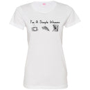 Elephant T-Shirt I'm A Simple Woman Coffee Cup Pizza Elephant Gift For Girl Tee Shirt CustomCat