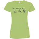 Elephant T-Shirt I'm A Simple Woman Coffee Cup Pizza Elephant Gift For Girl Tee Shirt CustomCat