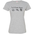 Elephant T-Shirt I'm A Simple Woman Coffee Cup Pizza Elephant Gift For Girl Tee Shirt CustomCat