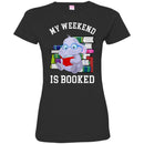 Elephant T-Shirt My Weekend Is Booked Cute Elephant Reading Book Glasses Gift Tee Shirt CustomCat