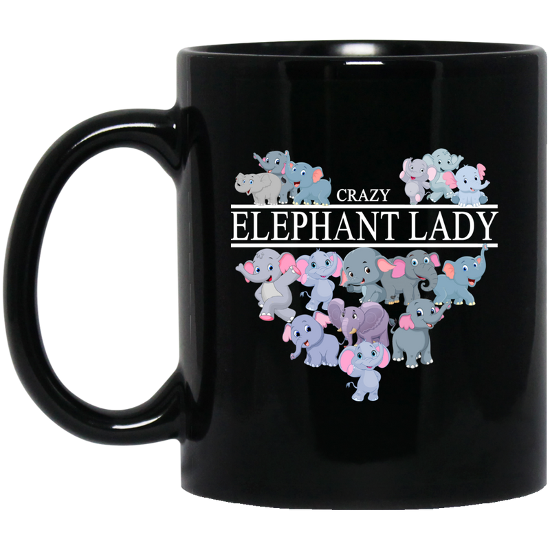 Elephants_11oz - 15oz Black Mug CustomCat