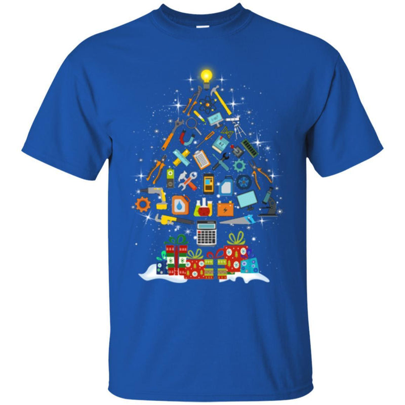 Engineer T-Shirt Christmas tree Tools Great Funny Best Gifts For Mechanical Engineers Tee Shirt CustomCat