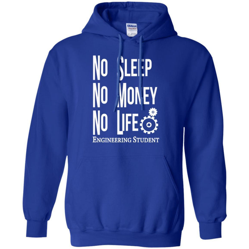 Engineer T-Shirt Funny Mechanical No Sleep No Money No Life Engineering Student  Gift Shirt CustomCat