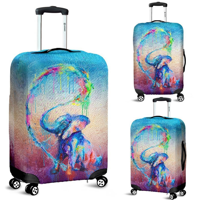 Fabulous Elephant Water Color Luggage Cover interestprint