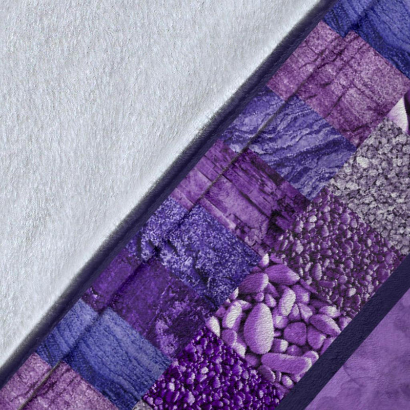 Faith Hope Love Butterflies Purple Blue Fleece Blanket interestprint