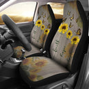 Faith Hope Love Butterfly Sunflower Car Seat Covers (Set of 2) interestprint