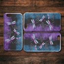 Faith Hope Love Four Dragonflies Purple Black And Blue iPhone Case teelaunch
