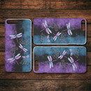 Faith Hope Love Four Dragonflies Purple Black And Blue iPhone Case teelaunch