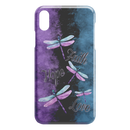 Faith Hope Love Four Dragonflies Purple Black And Blue iPhone Case teelaunch