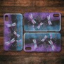 Faith Hope Love Four Dragonflies Purple Black And Blue iPhone Case teelaunch
