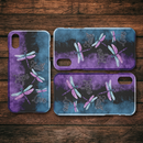 Faith Hope Love Four Dragonflies Purple Black And Blue iPhone Case teelaunch