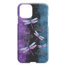 Faith Hope Love Four Dragonflies Purple Black And Blue iPhone Case teelaunch