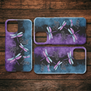 Faith Hope Love Four Dragonflies Purple Black And Blue iPhone Case teelaunch