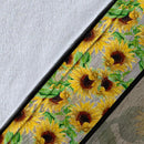 Faith Love Hope Dragonflies Sunflower Fleece Blanket interestprint