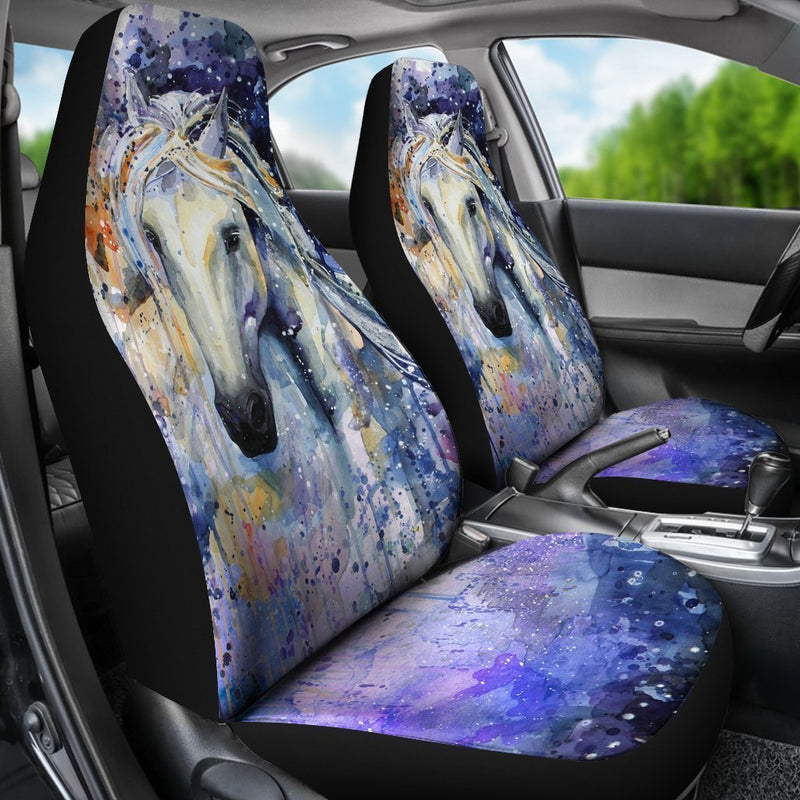 Fantastic Watercolor Horse Painting Car Seat Covers (Set Of 2)