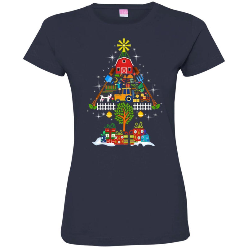 Farm T-Shirt Christmas Tree Farm Farm T-Shirt Christmas Tree Farm Vehicles Farmer Gift Shirts CustomCat