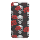 Fascinated Skull Hide Under Red Rose Skull iPhone Case