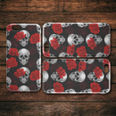 Fascinated Skull Hide Under Red Rose Skull iPhone Case