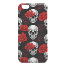 Fascinated Skull Hide Under Red Rose Skull iPhone Case