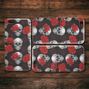 Fascinated Skull Hide Under Red Rose Skull iPhone Case
