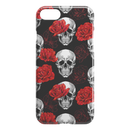 Fascinated Skull Hide Under Red Rose Skull iPhone Case