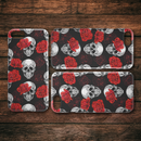Fascinated Skull Hide Under Red Rose Skull iPhone Case