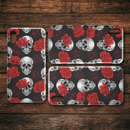 Fascinated Skull Hide Under Red Rose Skull iPhone Case