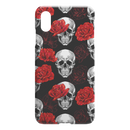 Fascinated Skull Hide Under Red Rose Skull iPhone Case