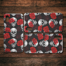 Fascinated Skull Hide Under Red Rose Skull iPhone Case