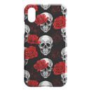 Fascinated Skull Hide Under Red Rose Skull iPhone Case