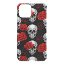 Fascinated Skull Hide Under Red Rose Skull iPhone Case