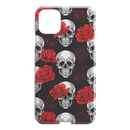 Fascinated Skull Hide Under Red Rose Skull iPhone Case