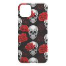 Fascinated Skull Hide Under Red Rose Skull iPhone Case