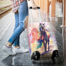 Fascinated Watercolor Riding Horse Luggage Cover interestprint