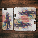 Fascinated Watercolor Runing Horse iPhone Case