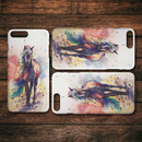 Fascinated Watercolor Runing Horse iPhone Case