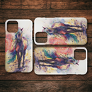 Fascinated Watercolor Runing Horse iPhone Case