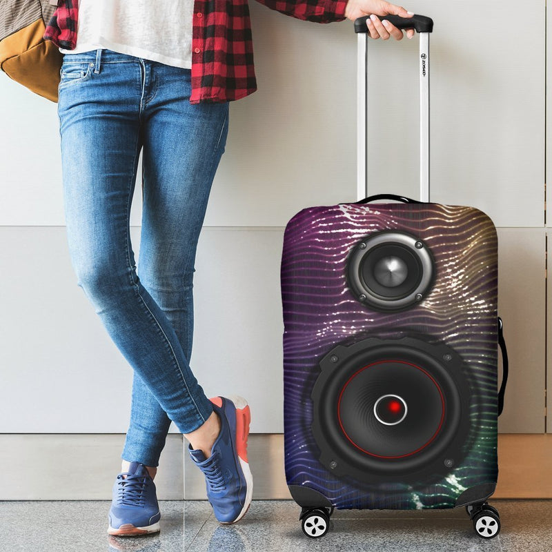 Fashionable Multi Color Pulling Speakers Luggage Cover interestprint