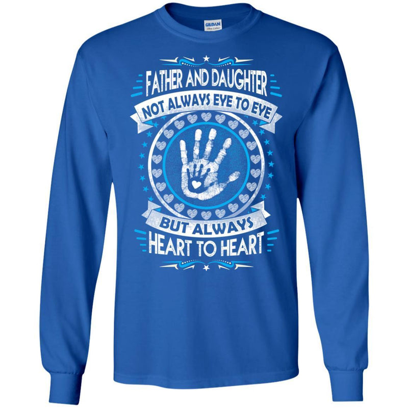 Father and Daughter Heart To Heart T-shirts CustomCat