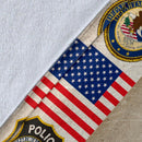 Feel Safe At Night Sleep With A Police Officer Fleece Blanket interestprint