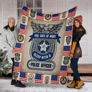 Feel Safe At Night Sleep With A Police Officer Fleece Blanket interestprint