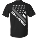 Female Veteran American Flag Shirt CustomCat