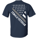 Female Veteran American Flag Shirt CustomCat