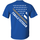 Female Veteran American Flag Shirt CustomCat