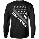 Female Veteran American Flag Shirt CustomCat